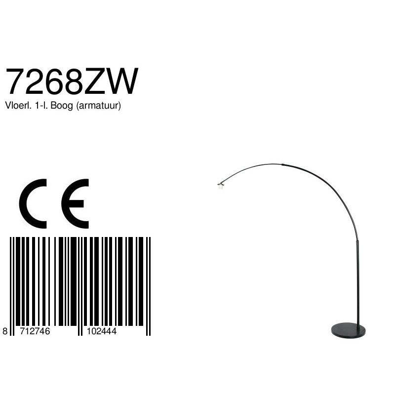 Vloerlamp Sparkled Light 7268ZW Zwart