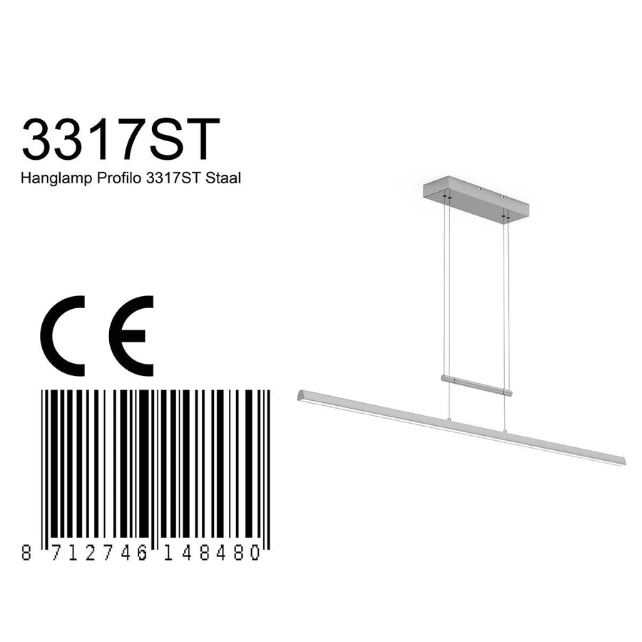 Hanglamp Profilo 3317ST Staal
