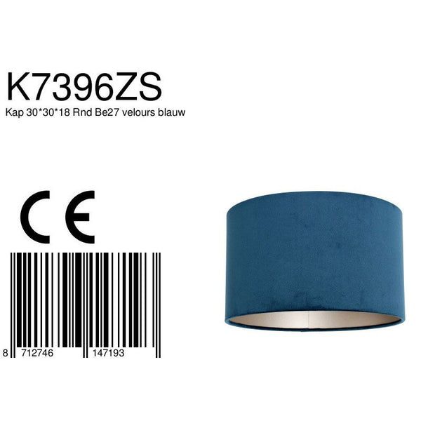 Lampenkap K7396ZS Fluweel Blauw