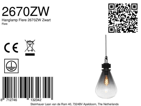 Hanglamp Flere 2670ZW Zwart