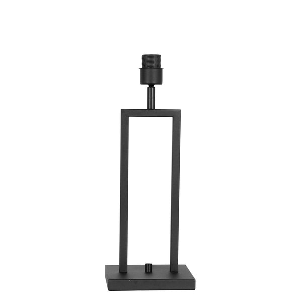 Tafellamp Stang 8213ZW Zwart + Kap Velours Zilver