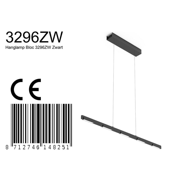 Hanglamp Bloc 3296ZW Zwart