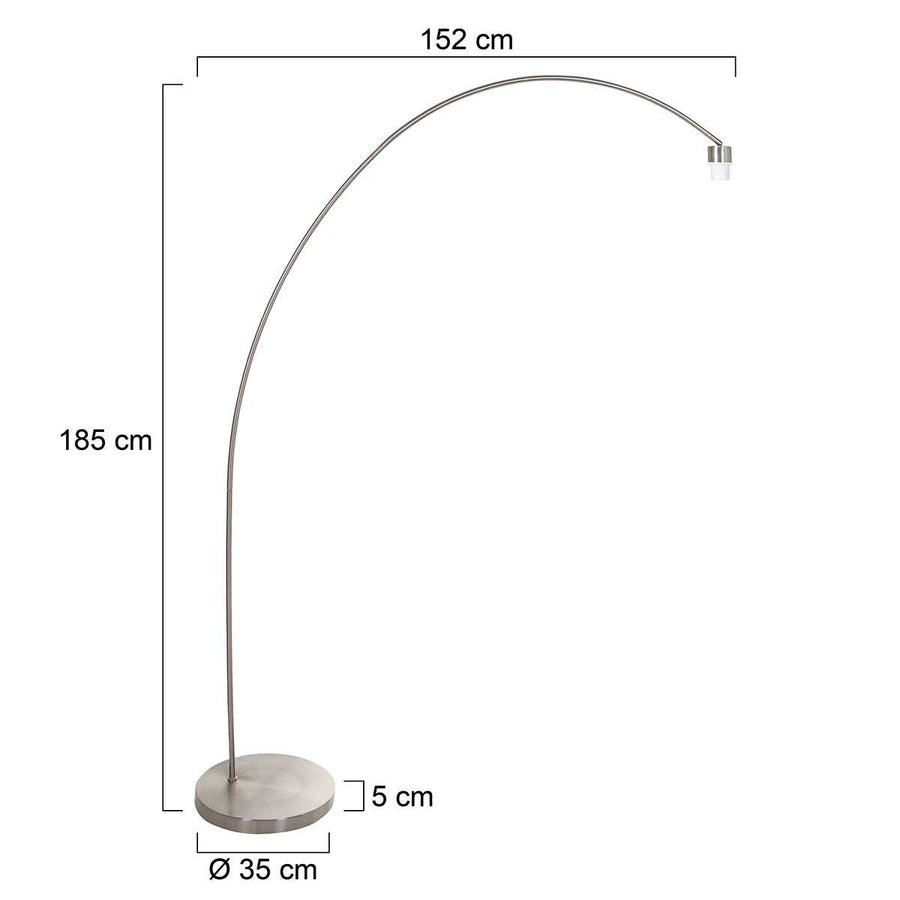 Vloerlamp Solva 3410ST Staal zonder kap