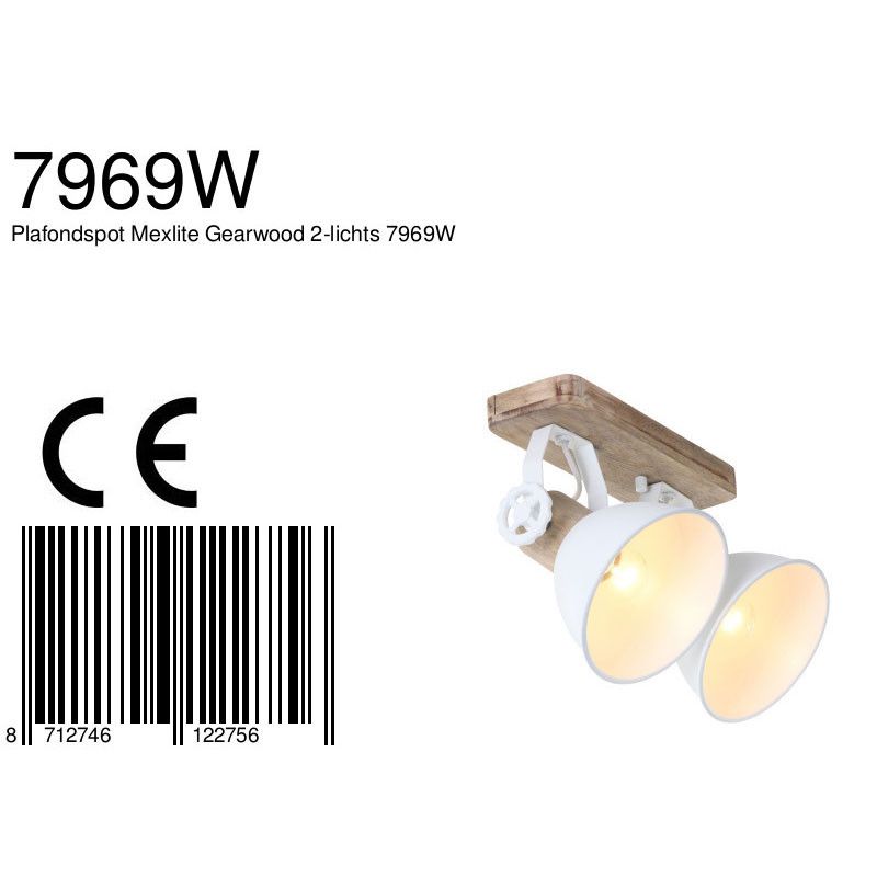Plafondlamp Gearwood 7969W Wit