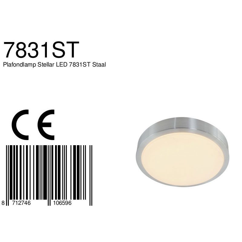 Plafondlamp Galaxy 7831ST Staal