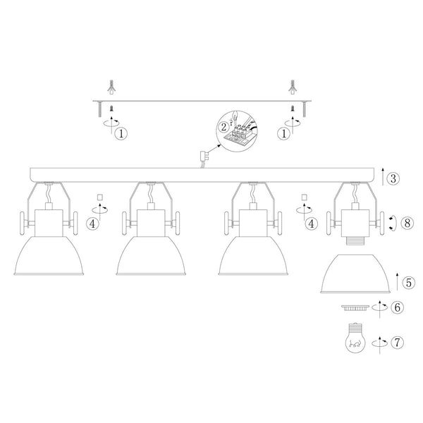 Plafondlamp Gearwood 2729GR Grijs