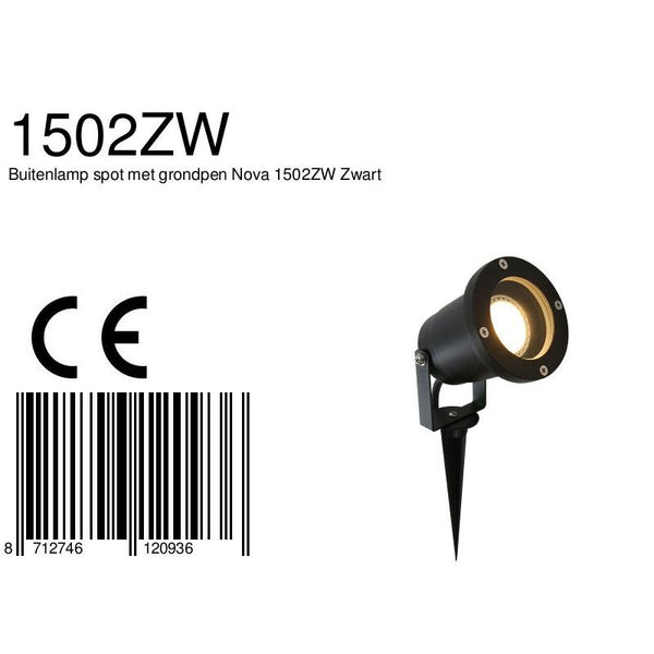 Buitenlamp Nova 1502ZW Zwart