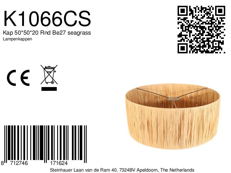 Kap 50*50*20 Rnd Be27 seagrass