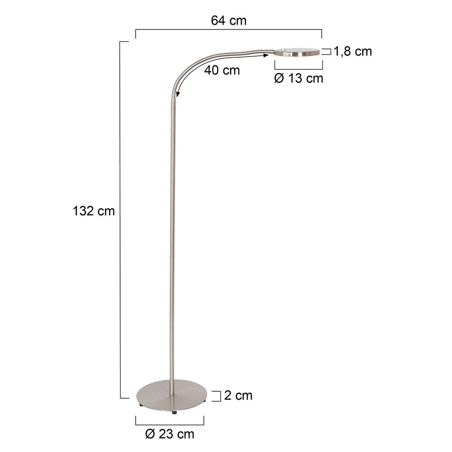Vloerlamp Platu 3351ST Staal