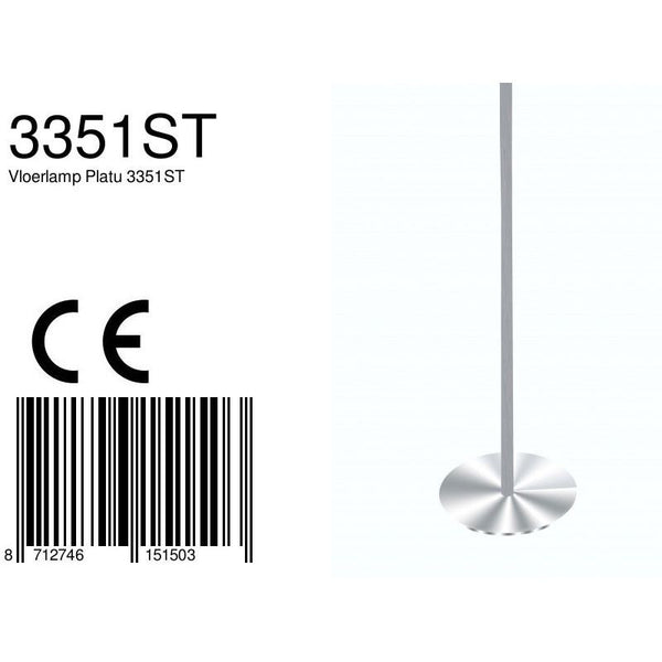 Vloerlamp Platu 3351ST Staal