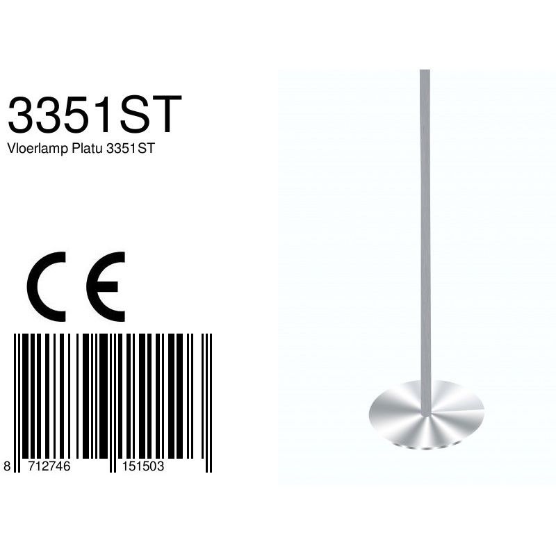 Vloerlamp Platu 3351ST Staal