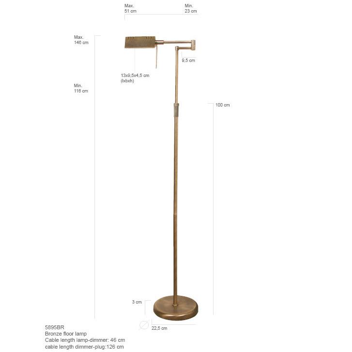 Vloerlamp Karl 5895BR Brons