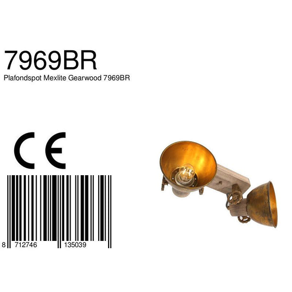 Plafondlamp Gearwood 7969BR Brons