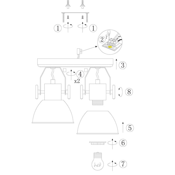 Plafondlamp Gearwood 7969BR Brons