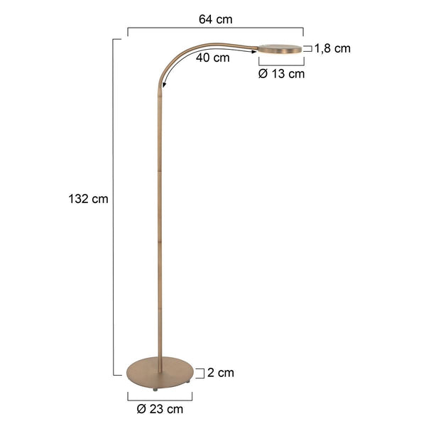 Vloerlamp Platu 3351BR Brons