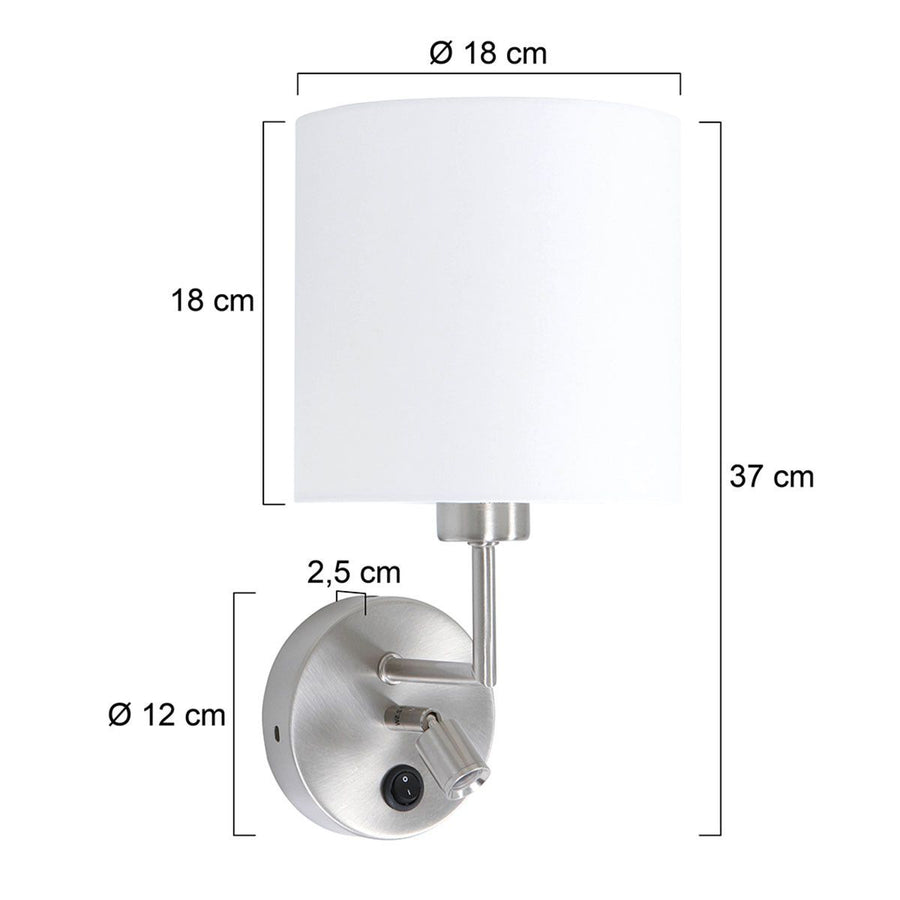 Wandlamp Noor 1562ST Staal