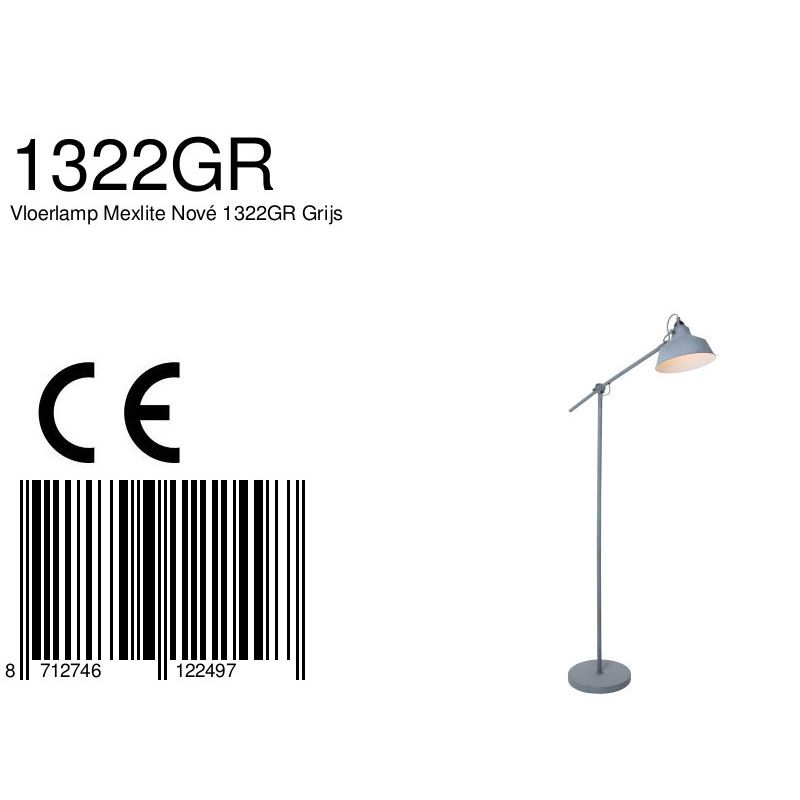 Vloerlamp Nové 1322GR Grijs