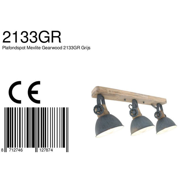 Plafondlamp Gearwood 2133GR Grijs