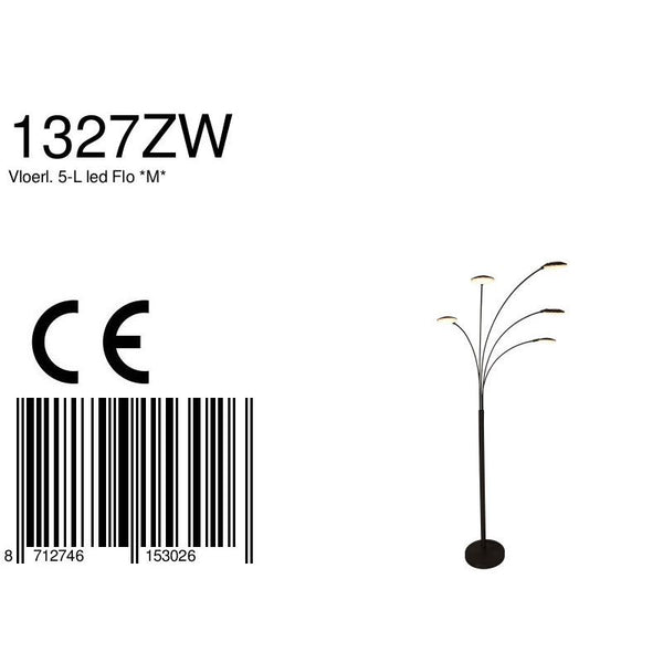 Vloerlamp Synna 1327ZW Zwart