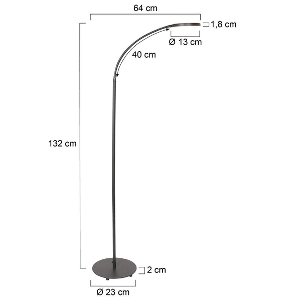 Vloerlamp Platu 3351ZW Zwart