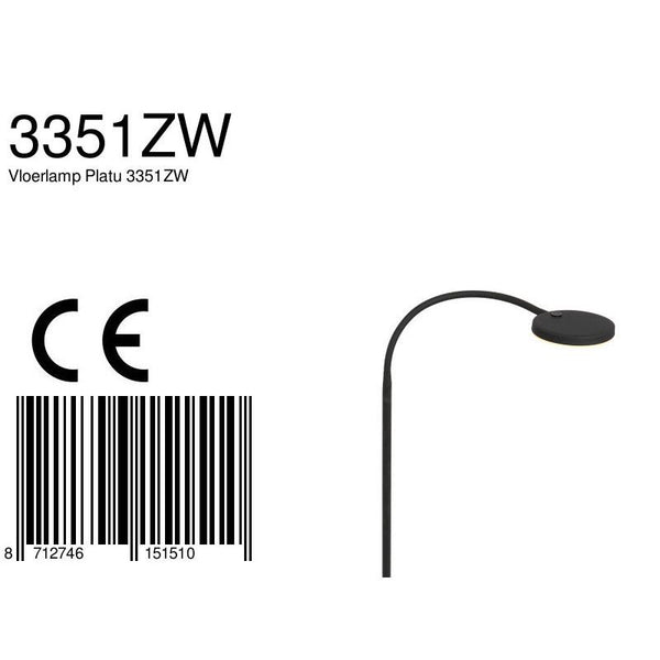 Vloerlamp Platu 3351ZW Zwart