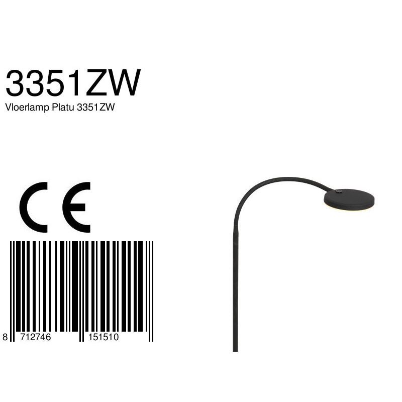 Vloerlamp Platu 3351ZW Zwart