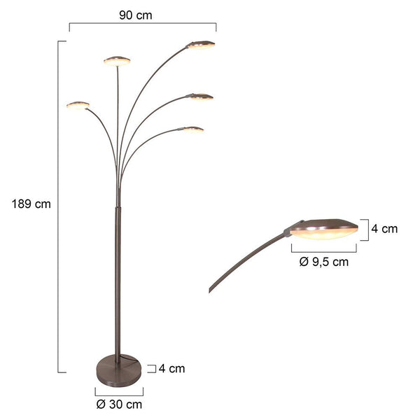 Vloerlamp Synna 1327ST Staal