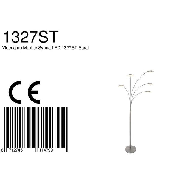Vloerlamp Synna 1327ST Staal