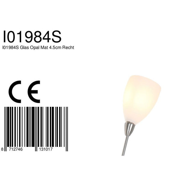 I01984S Glas Opal Mat 4.5cm Recht
