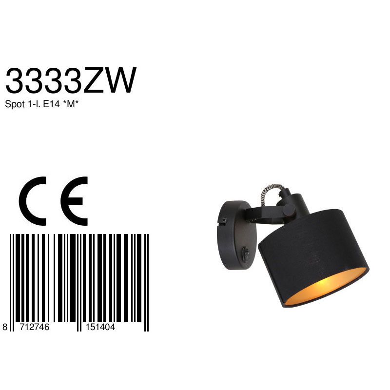 Spot Ornoir 3333ZW Zwart