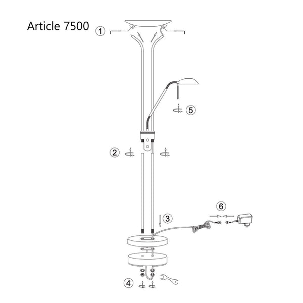 Vloerlamp Biron 7500BR Brons