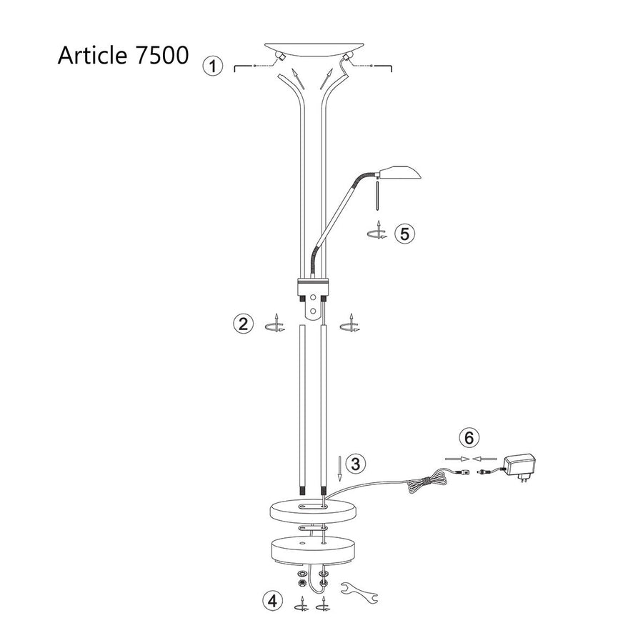 Vloerlamp Biron 7500BR Brons