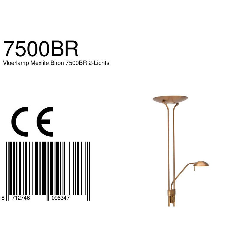 Vloerlamp Biron 7500BR Brons