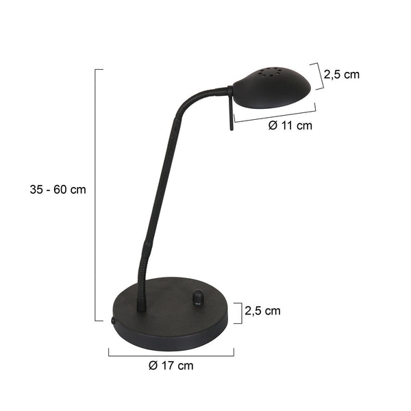 Tafellamp Biron 7502ZW Zwart