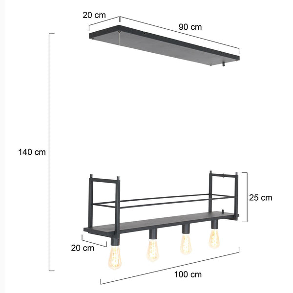 Hanglamp Buckley 2983ZW zwart