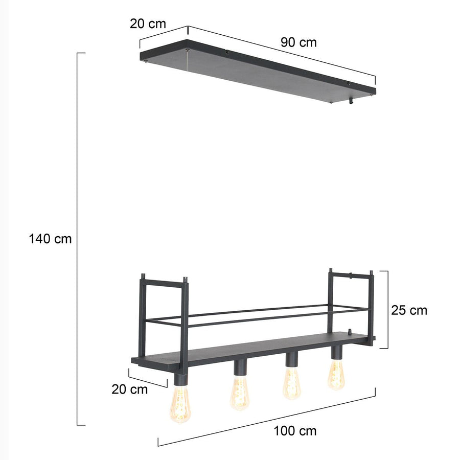 Hanglamp Buckley 2983ZW zwart