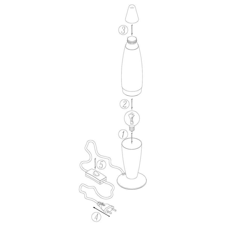 Tafellamp Volcan 3116ZW Zwart