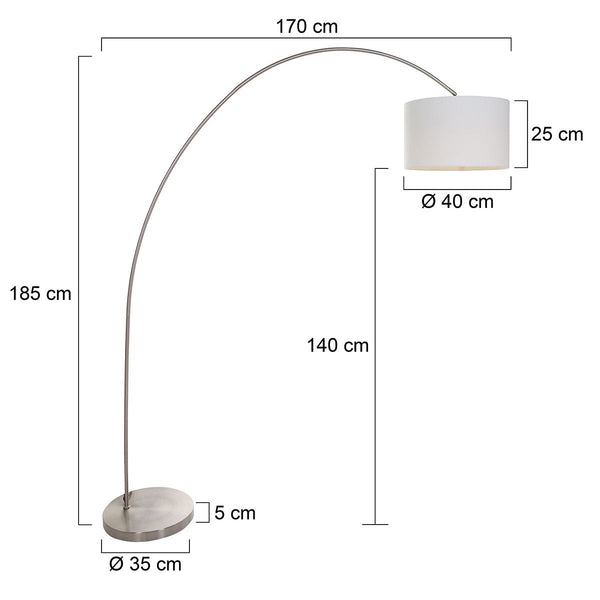Booglamp Solva 7977ST staal