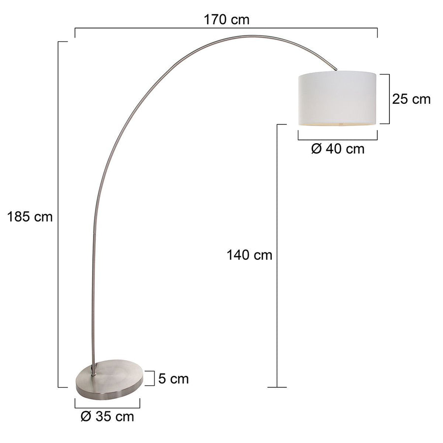 Booglamp Solva 7977ST staal