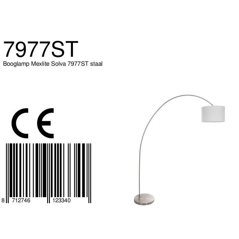 Booglamp Solva 7977ST staal