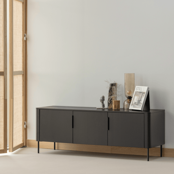 GUNNAR TV MEUBEL 154 CM GRENEN MATZWART [fsc]