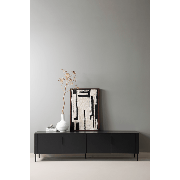 GUNNAR TV MEUBEL 200 CM GRENEN MATZWART [fsc]