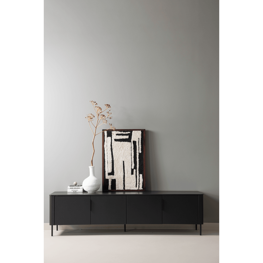 GUNNAR TV MEUBEL 200 CM GRENEN MATZWART [fsc]