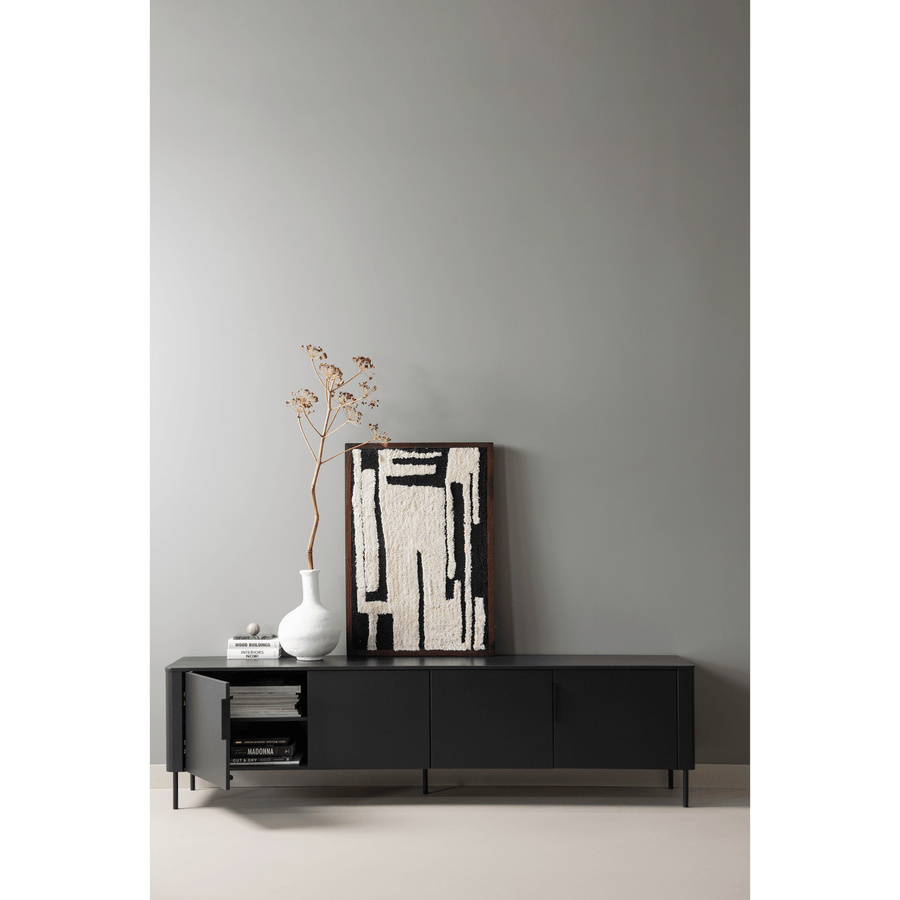 GUNNAR TV MEUBEL 200 CM GRENEN MATZWART [fsc]