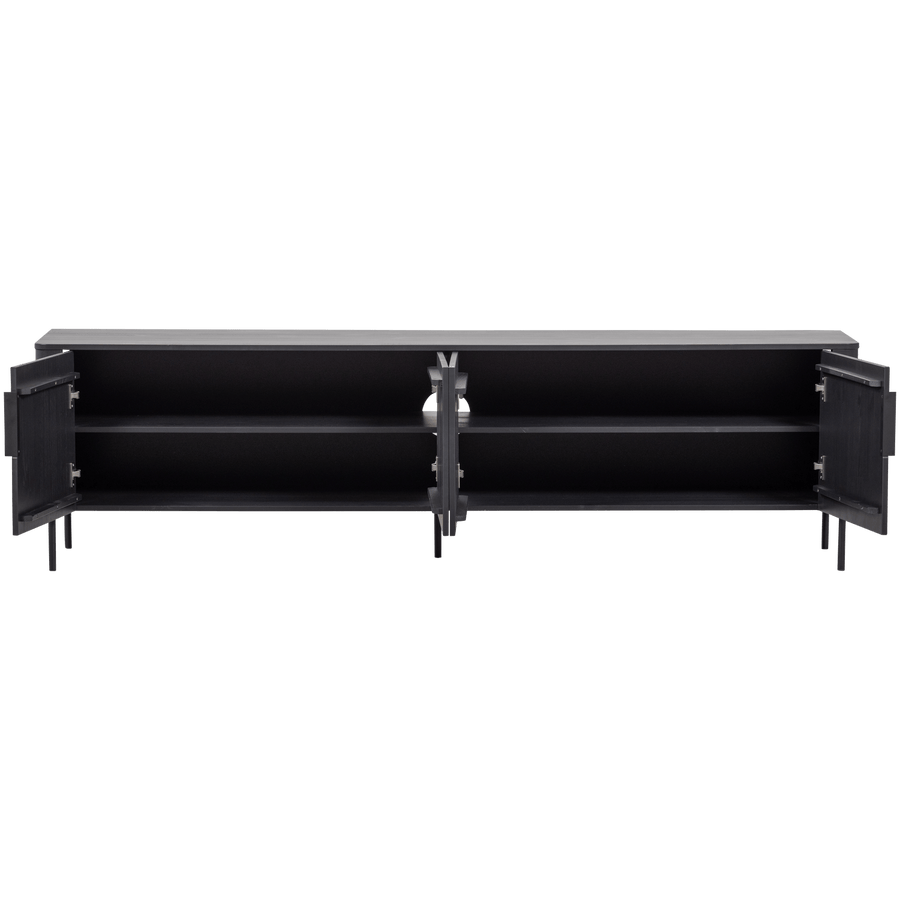 GUNNAR TV MEUBEL 200 CM GRENEN MATZWART [fsc]
