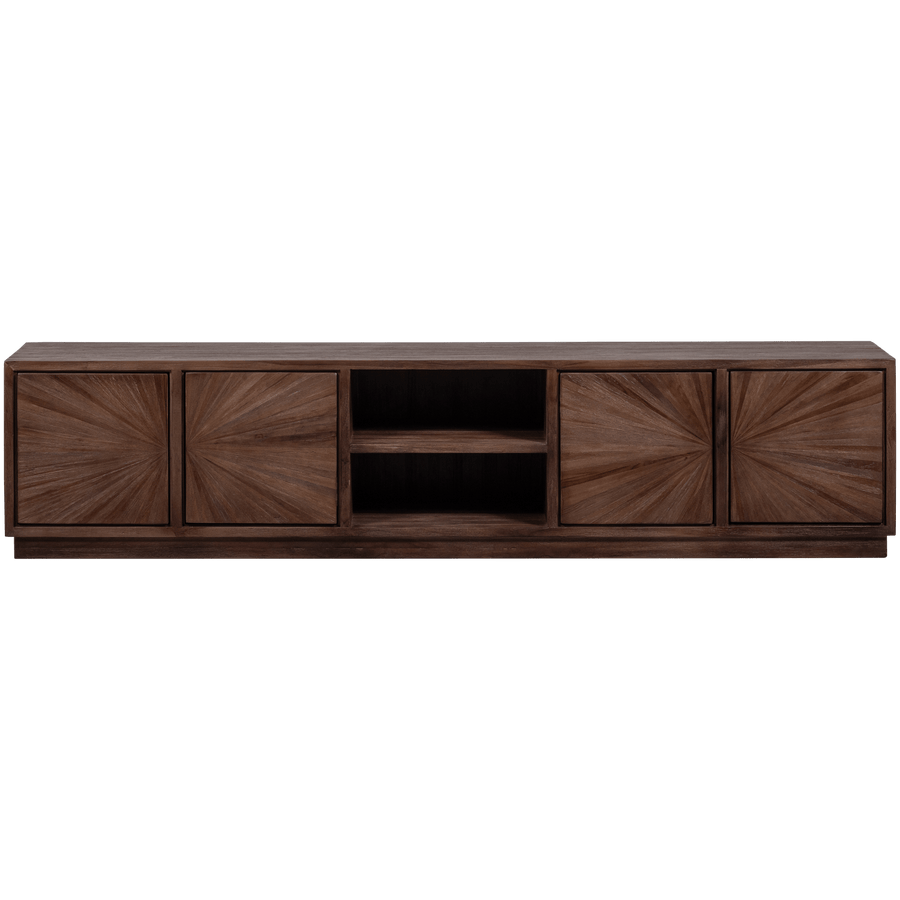 SUN TV MEUBEL MET OPEN VAK RECYCLED TEAK BRUIN