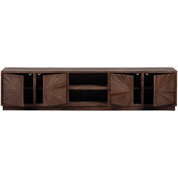 SUN TV MEUBEL MET OPEN VAK RECYCLED TEAK BRUIN