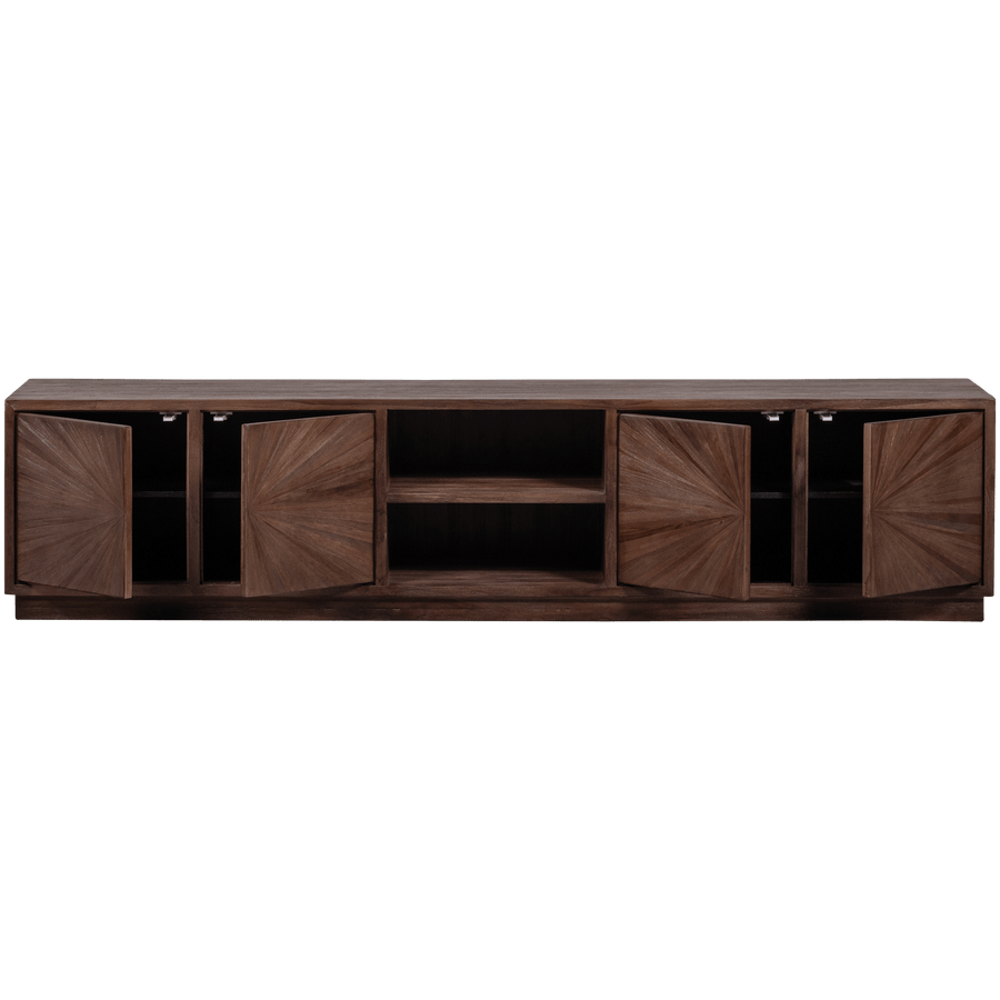 SUN TV MEUBEL MET OPEN VAK RECYCLED TEAK BRUIN