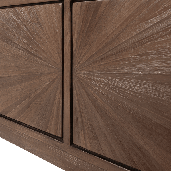 SUN TV MEUBEL MET OPEN VAK RECYCLED TEAK BRUIN