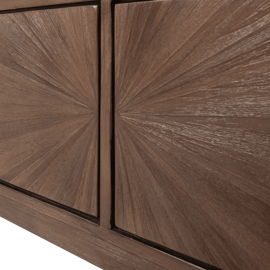 SUN TV MEUBEL MET OPEN VAK RECYCLED TEAK BRUIN